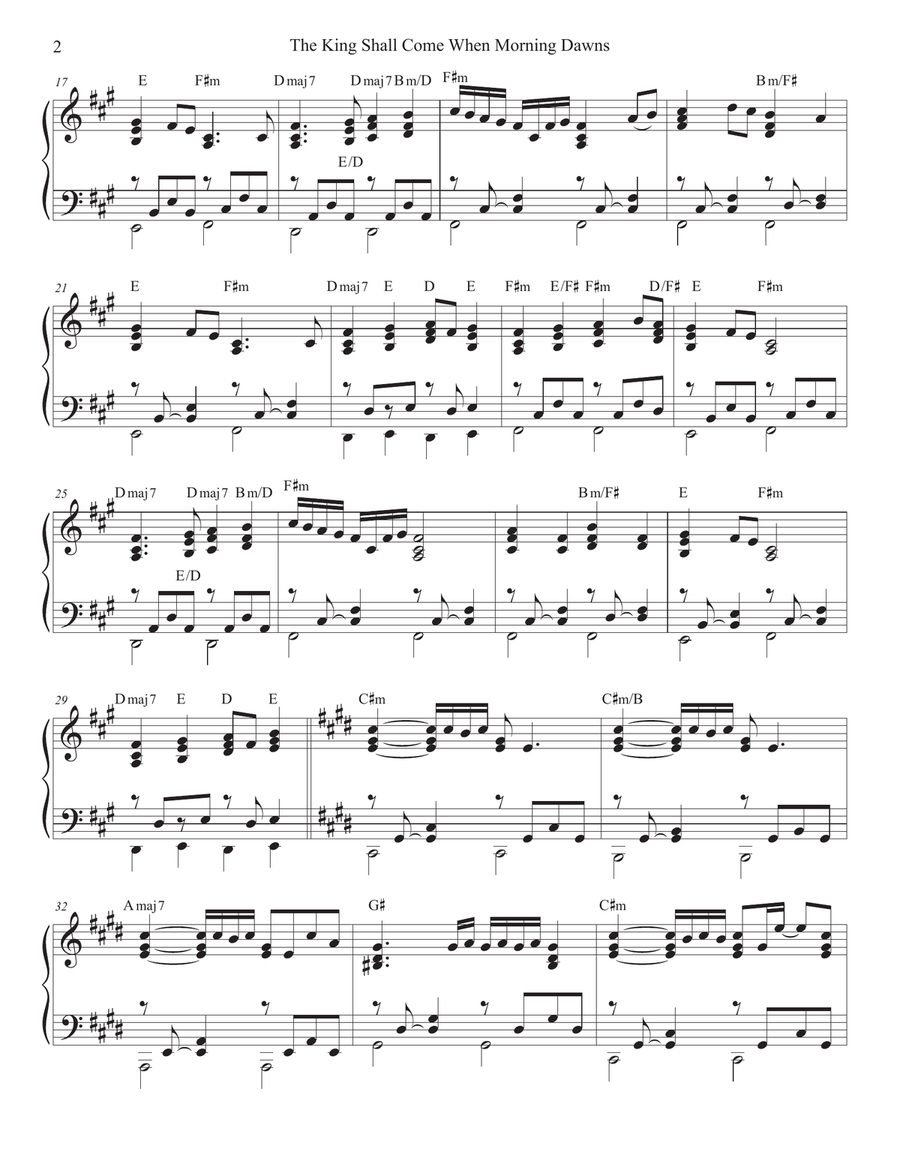 The King Shall Come When Morning Dawns (Violin solo and Piano) Violin Solo scores gallery preview page 5
