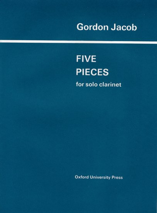 Book cover for Five Pieces Solo Clarinet