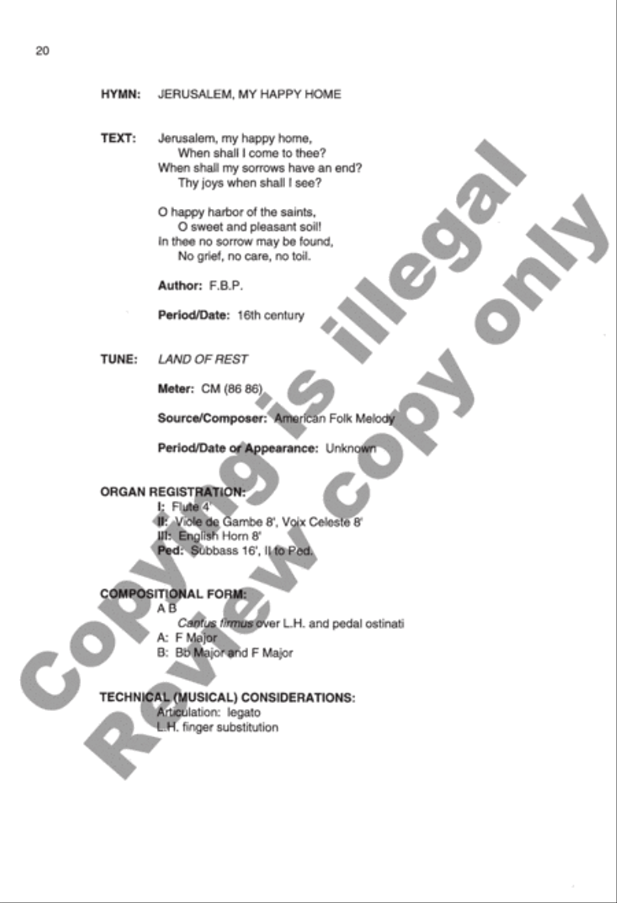 Easy Hymn Settings, General Set 1 Organ scores gallery preview page 11