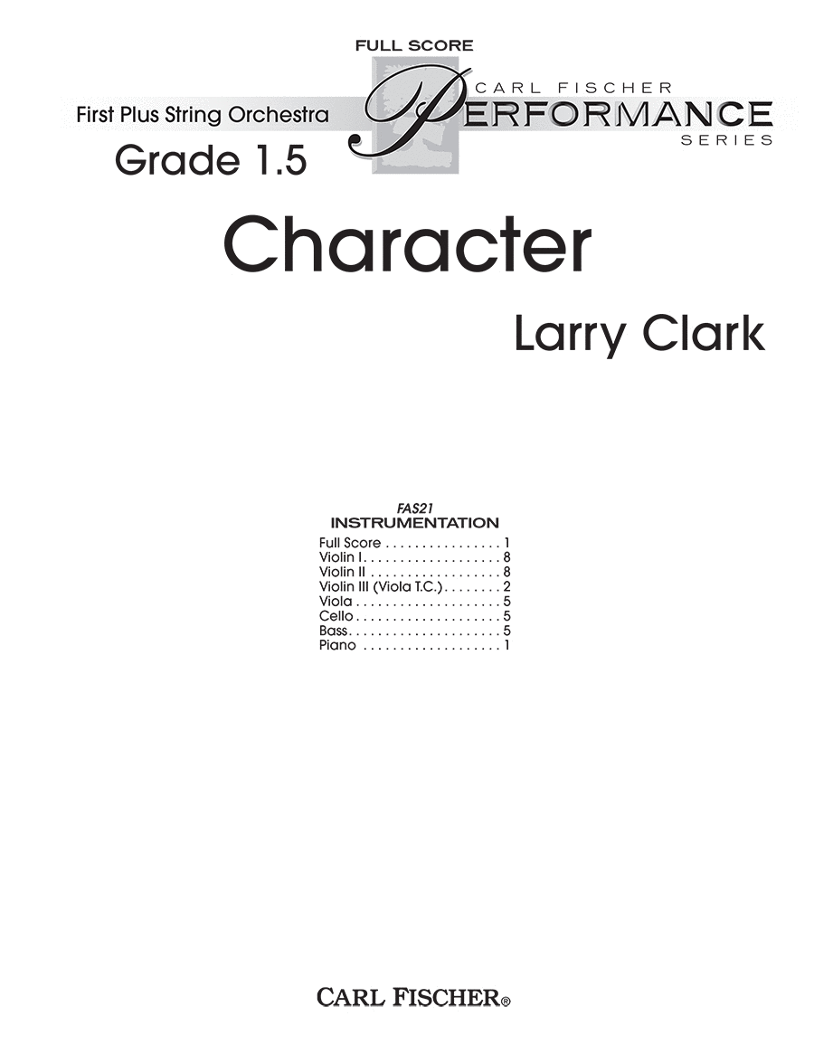 Character String Orchestra scores gallery preview page 1