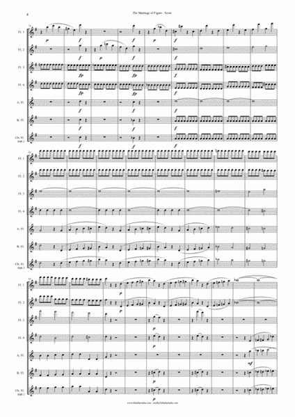 The Marriage of Figaro - Overture for Flute Choir image number null