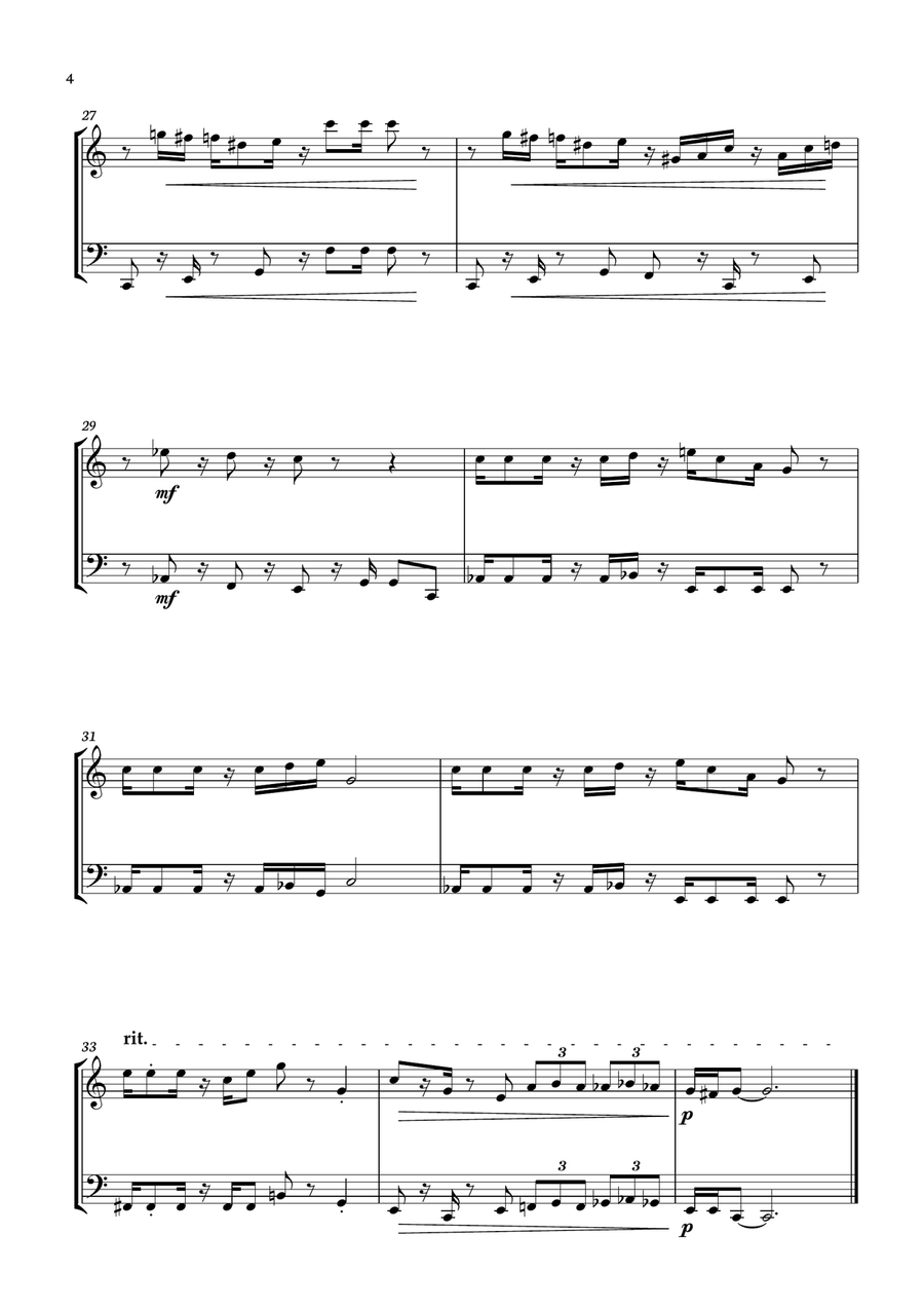 Super Mario Bros. Opus Oboe scores gallery preview page 4