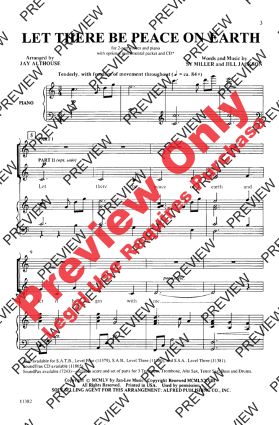 Let There Be Peace on Earth 2-Part scores gallery preview page 3