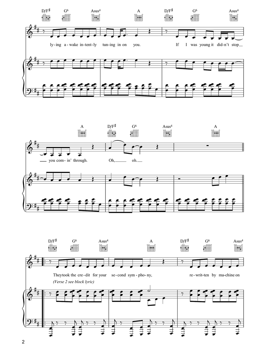Video Killed The Radio Star Piano, Vocal, Guitar scores gallery preview page 2