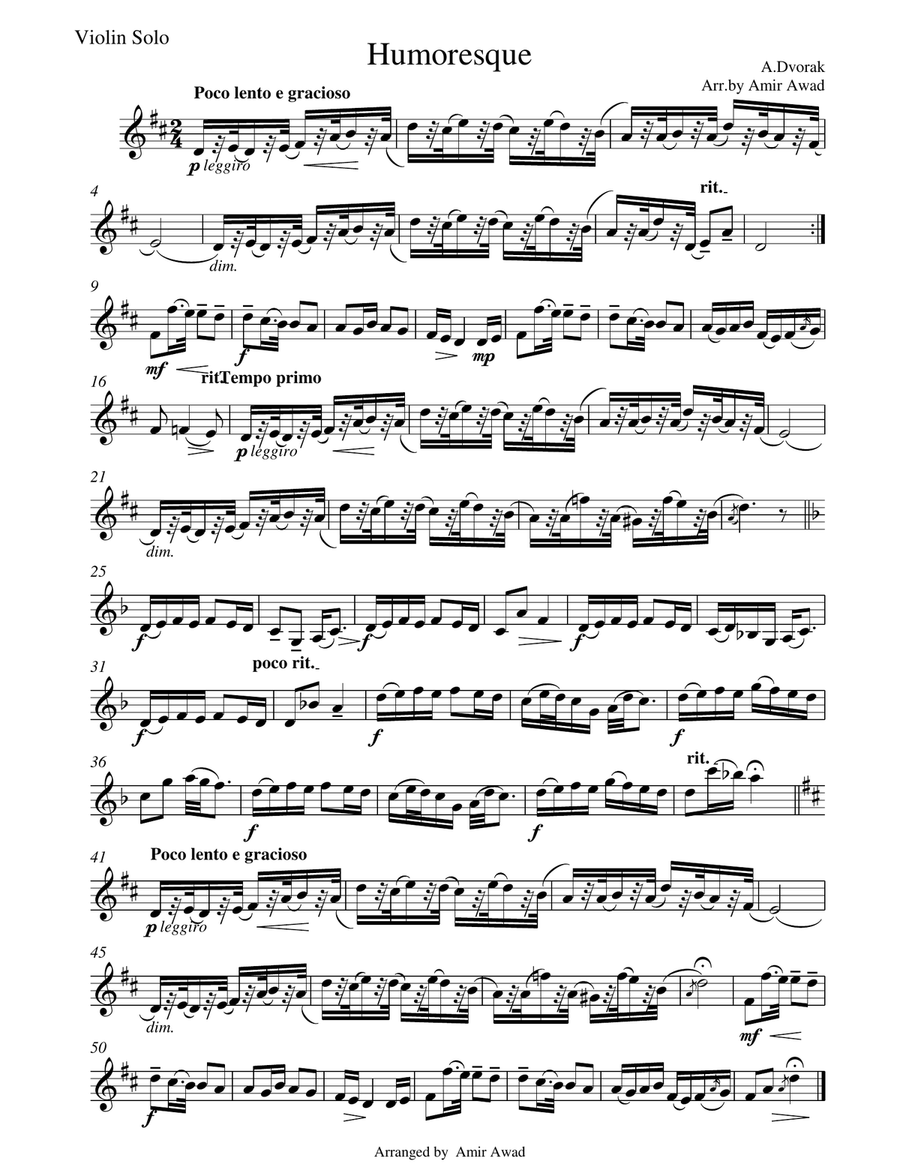 Humoresque hotsell dvorak violin