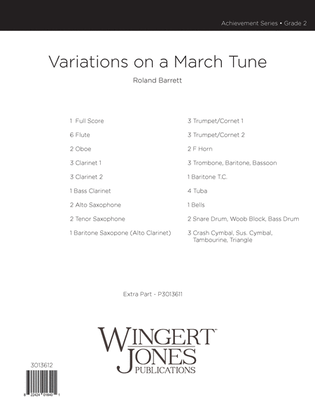 Variations On A March Tune - Full Score