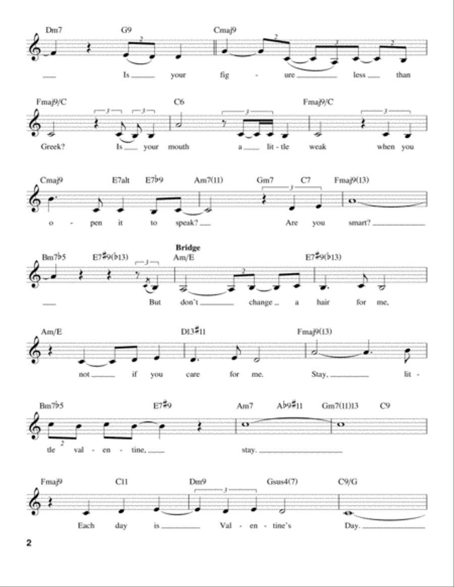 My Funny Valentine Voice scores gallery preview page 2