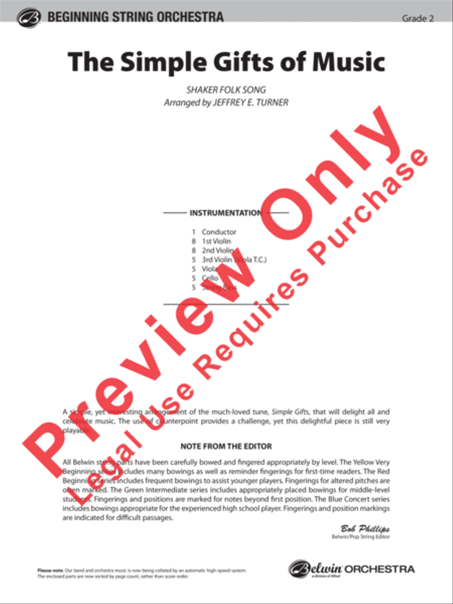 The Simple Gifts of Music String Orchestra scores gallery preview page 2