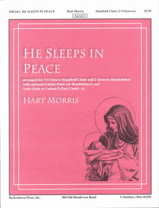 Book cover for He Sleeps in Peace (Handbell)