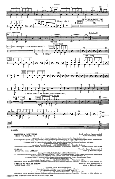 Rodgers and Hammerstein on Broadway (Medley) (arr. Mac Huff) - Drums