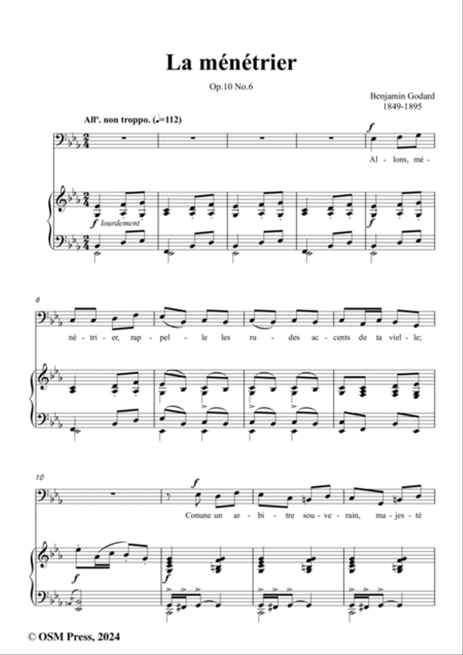 B. Godard-La ménétrier,in E flat Major,Op.10 No.6 Voice scores gallery preview page 2