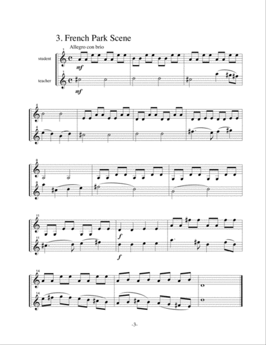 24 Diverse Duets for Beginning Violinists ages 8 to 88 String Duet scores gallery preview page 5