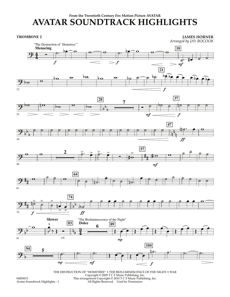 Avatar Soundtrack Highlights - Trombone 2