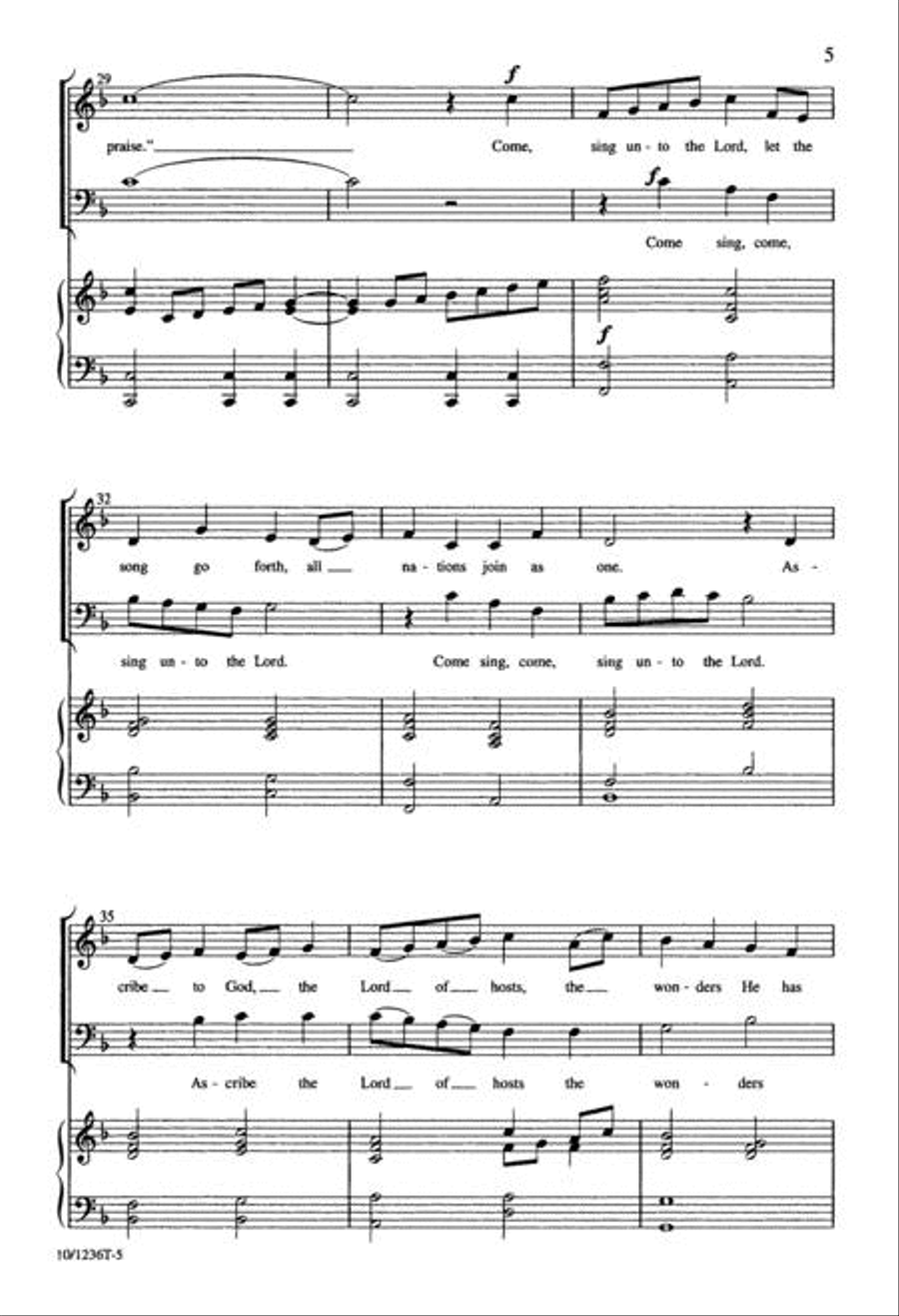 Come Sing Unto The Lord 2-Part scores gallery preview page 5