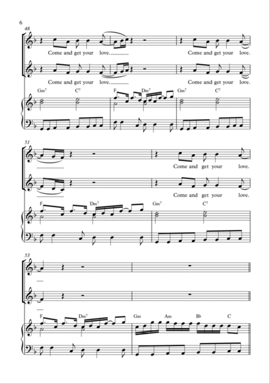 Come And Get Your Love SA scores gallery preview page 6