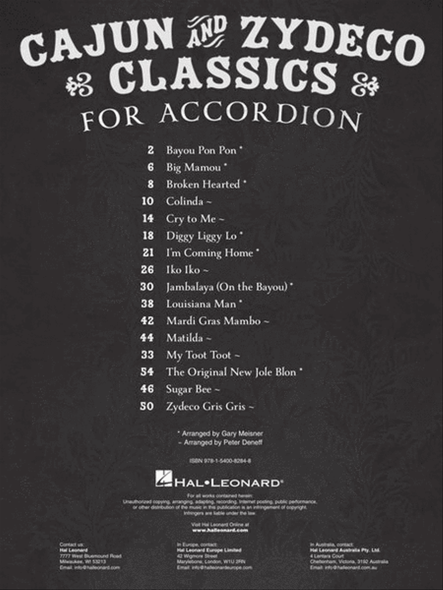 Cajun & Zydeco Classics for Accordion Accordion scores gallery preview page 3
