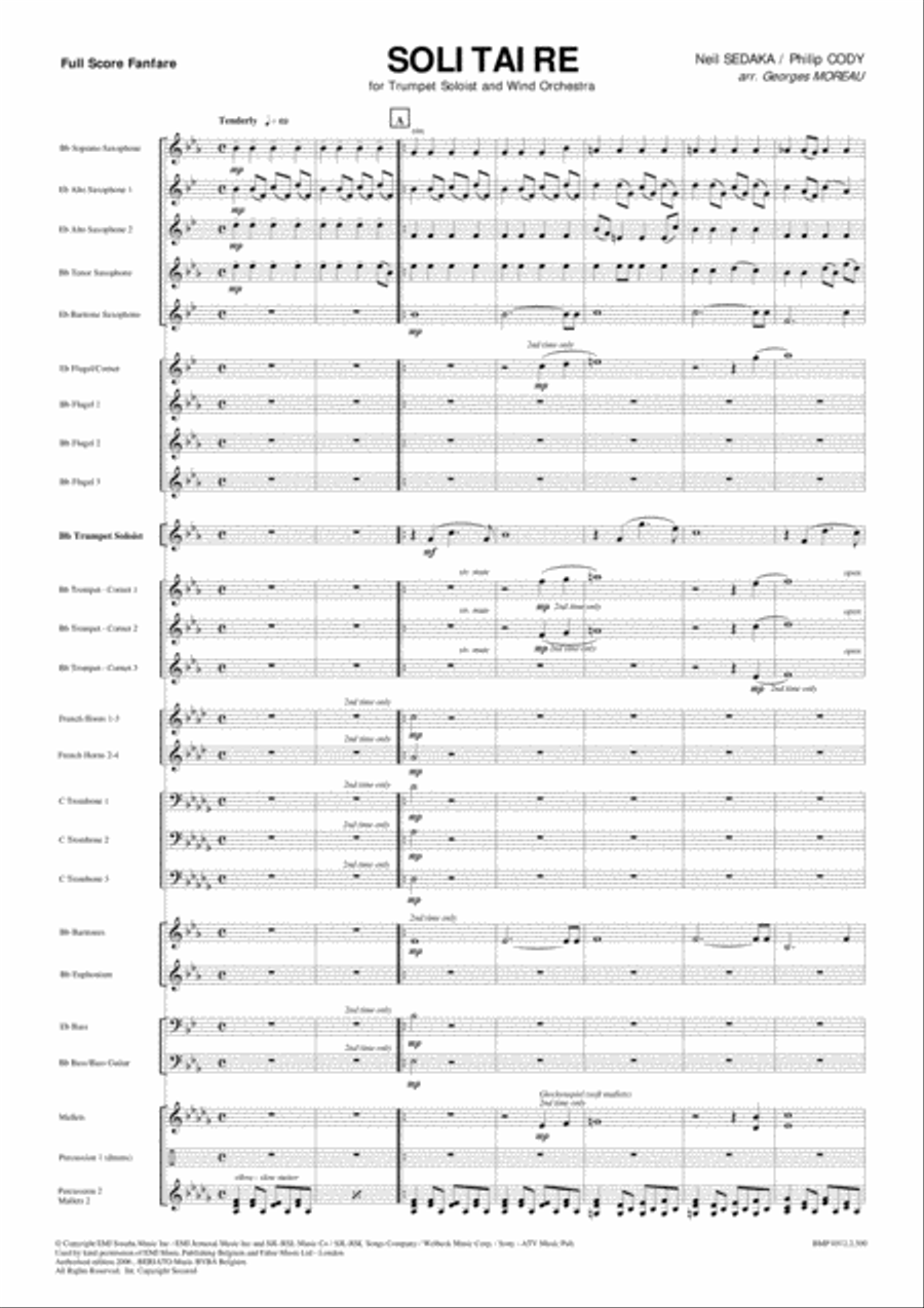Solitaire Fanfare Band scores gallery preview page 2