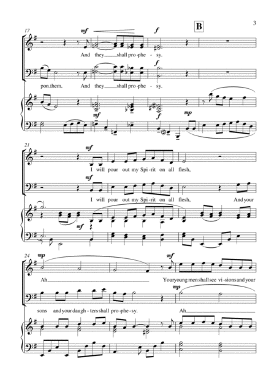 Song of Joel (I will pour out my Spirit on all flesh) 4-Part scores gallery preview page 4