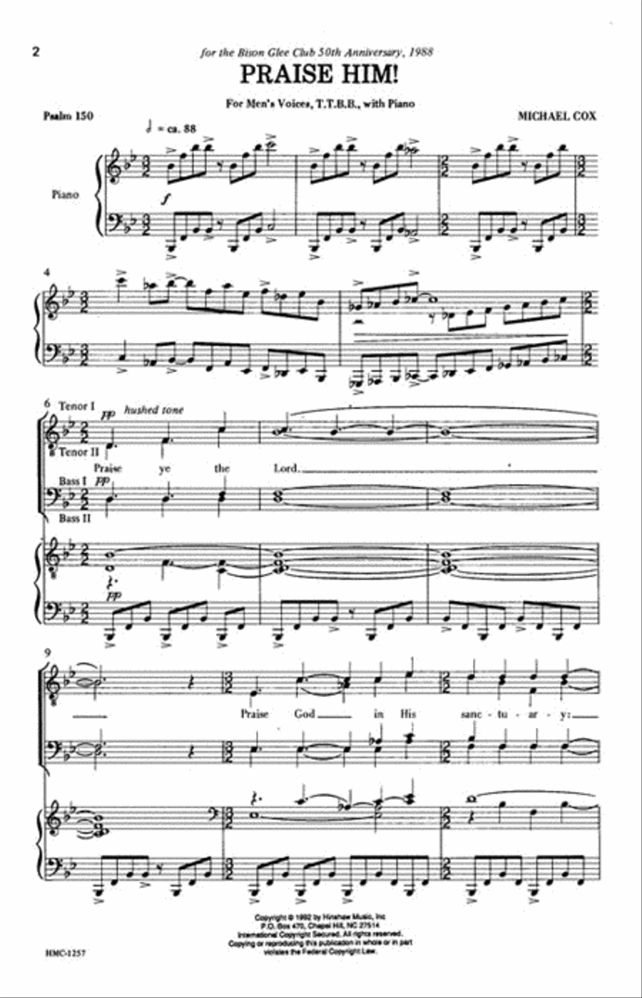 Praise Him TTBB scores gallery preview page 2