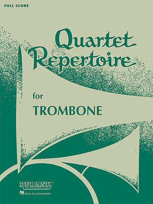 Book cover for Quartet Repertoire for Trombone