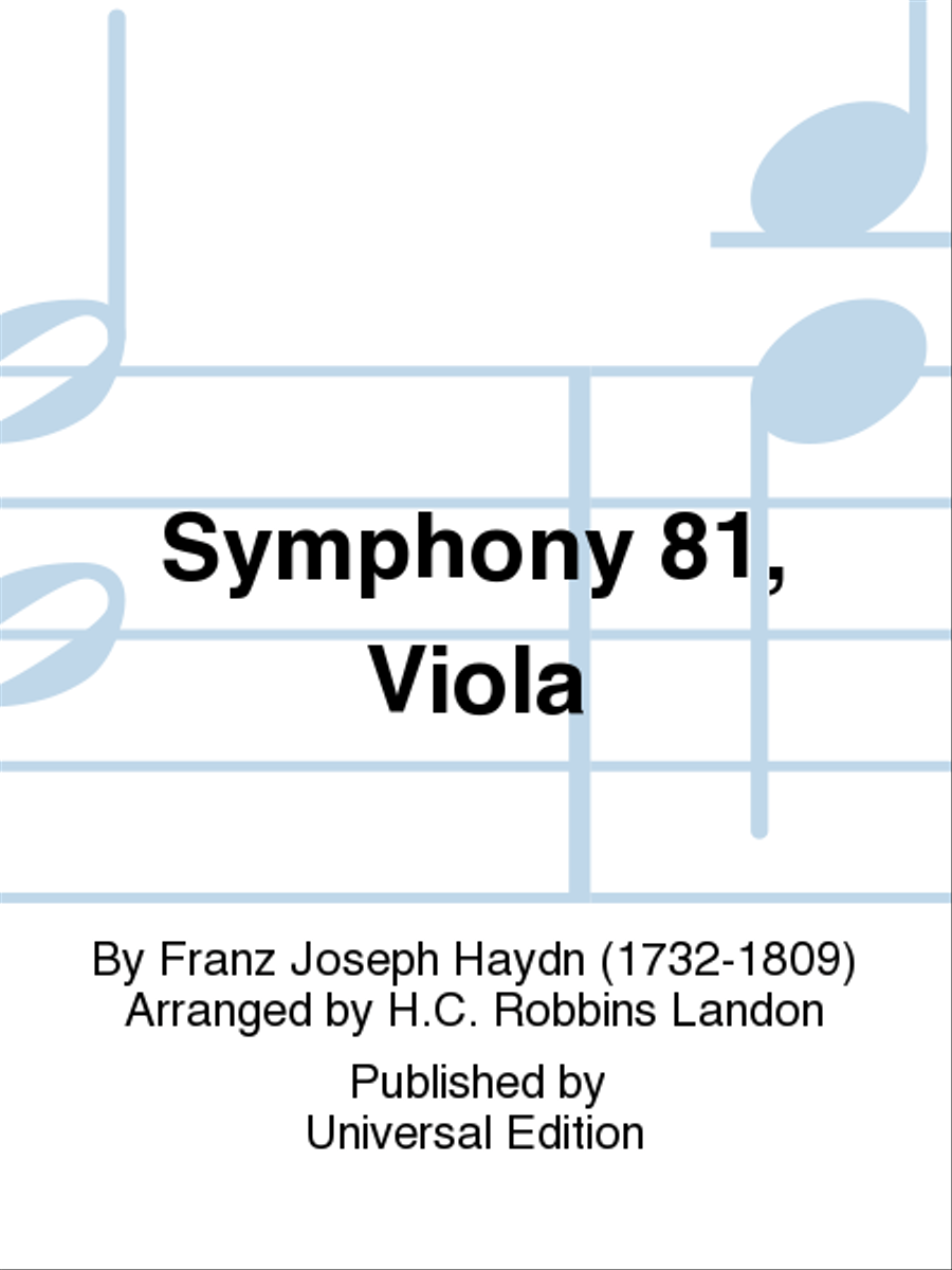 Symphony 81, Viola Viola scores gallery preview page 1