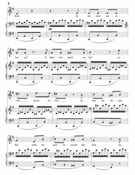 SCHUBERT: Wohin? D. 795 no. 2 (transposed to G major)
