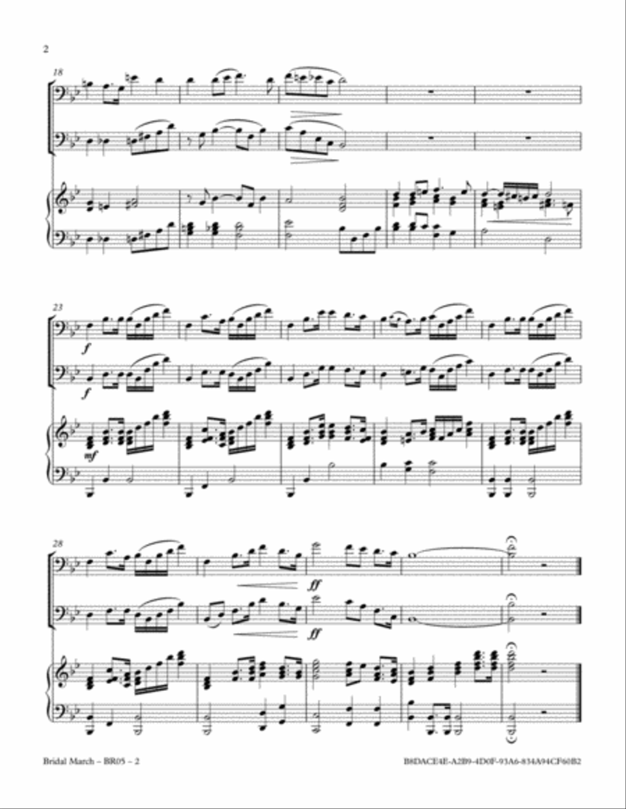 Bridal March Bridal March Trombone Duet scores gallery preview page 5
