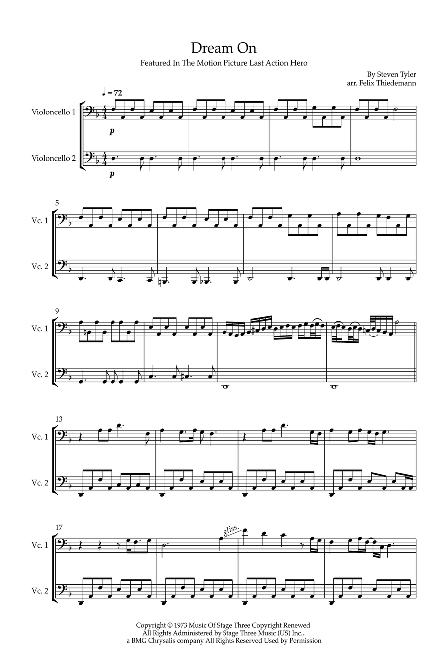 Dream On String Duet scores gallery preview page 1