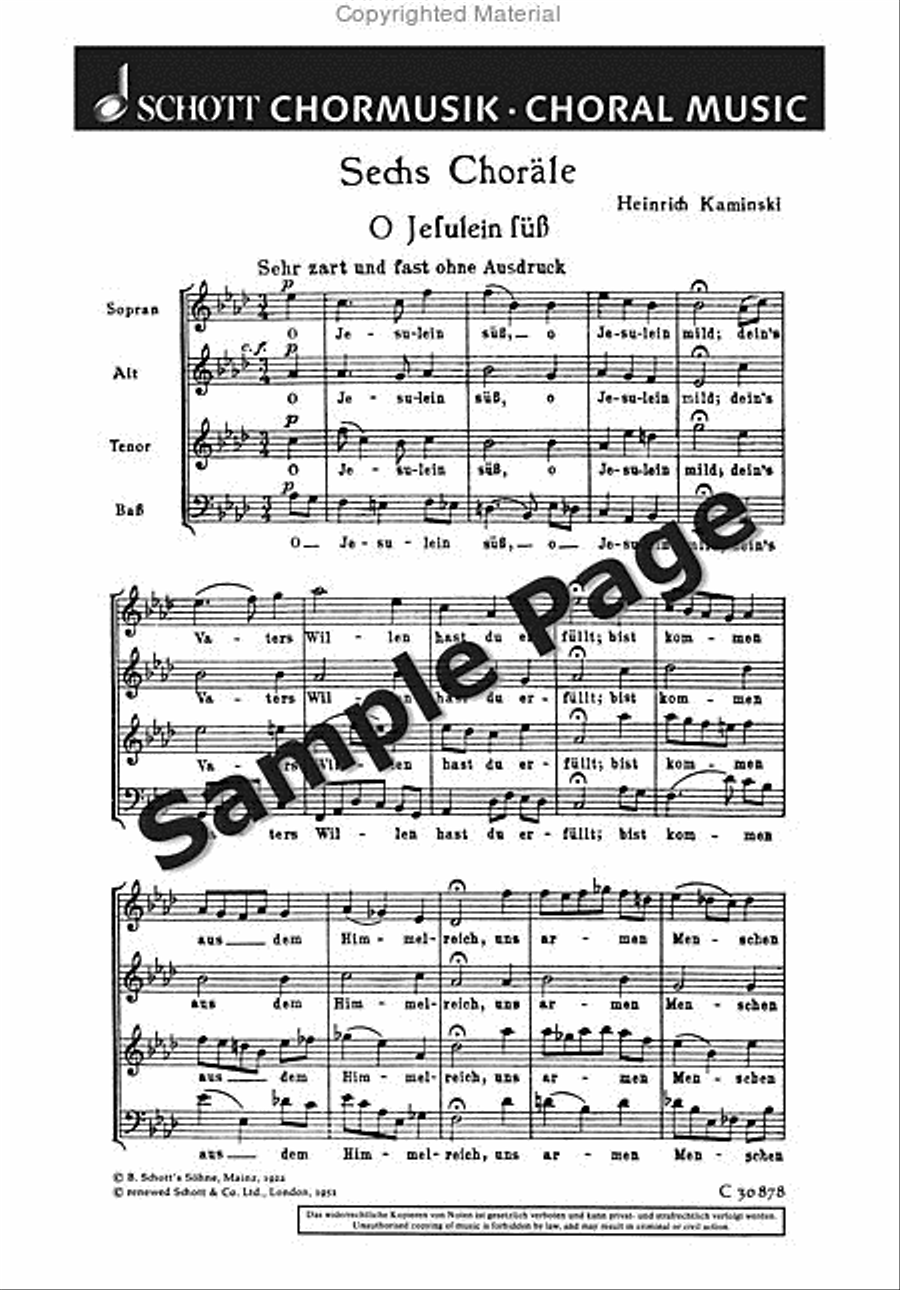 Chorales 6 Mixed Chorus Score 4-Part scores gallery preview page 2