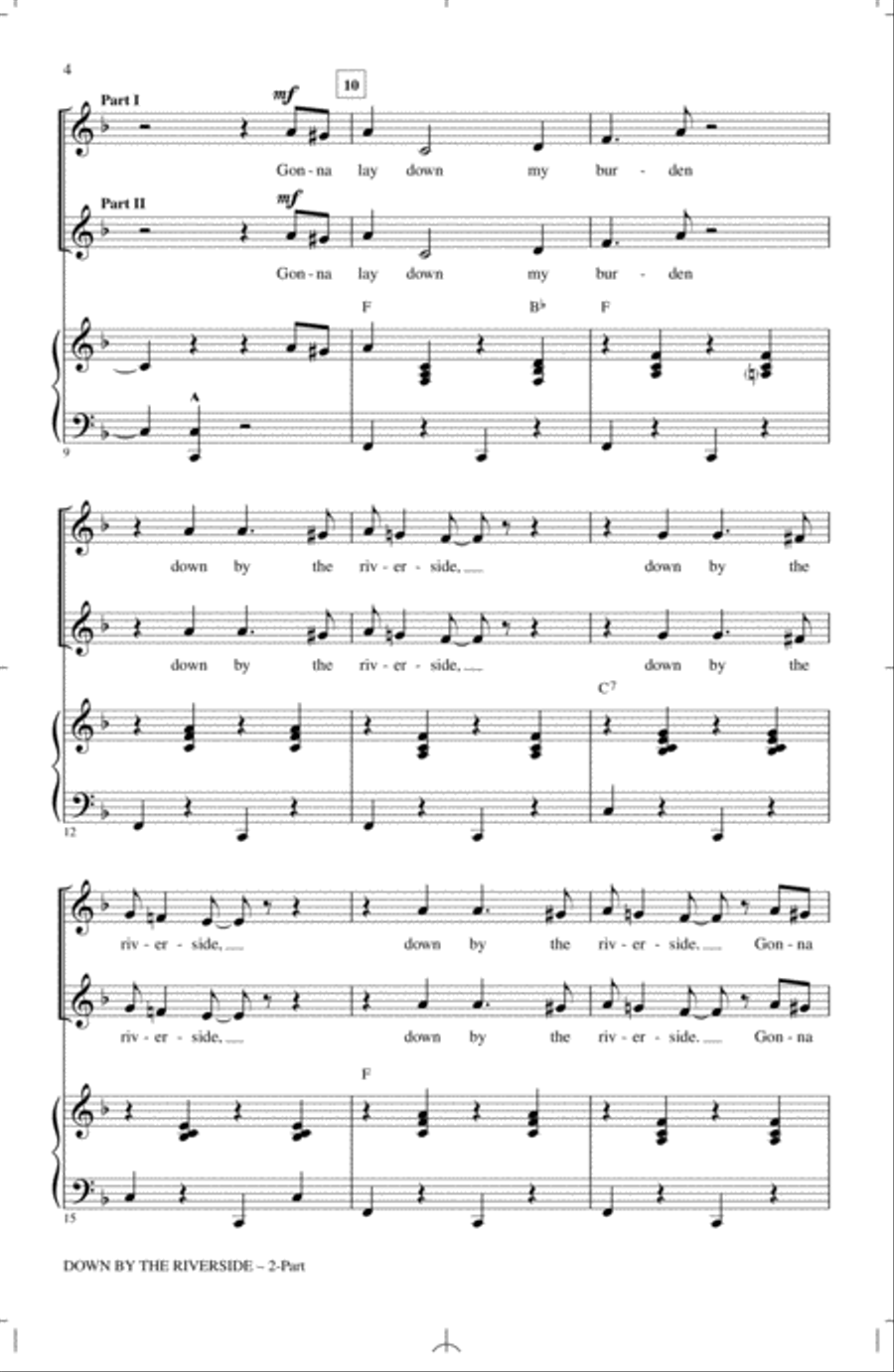 Down By The Riverside Down By The Riverside 2-Part scores gallery preview page 2