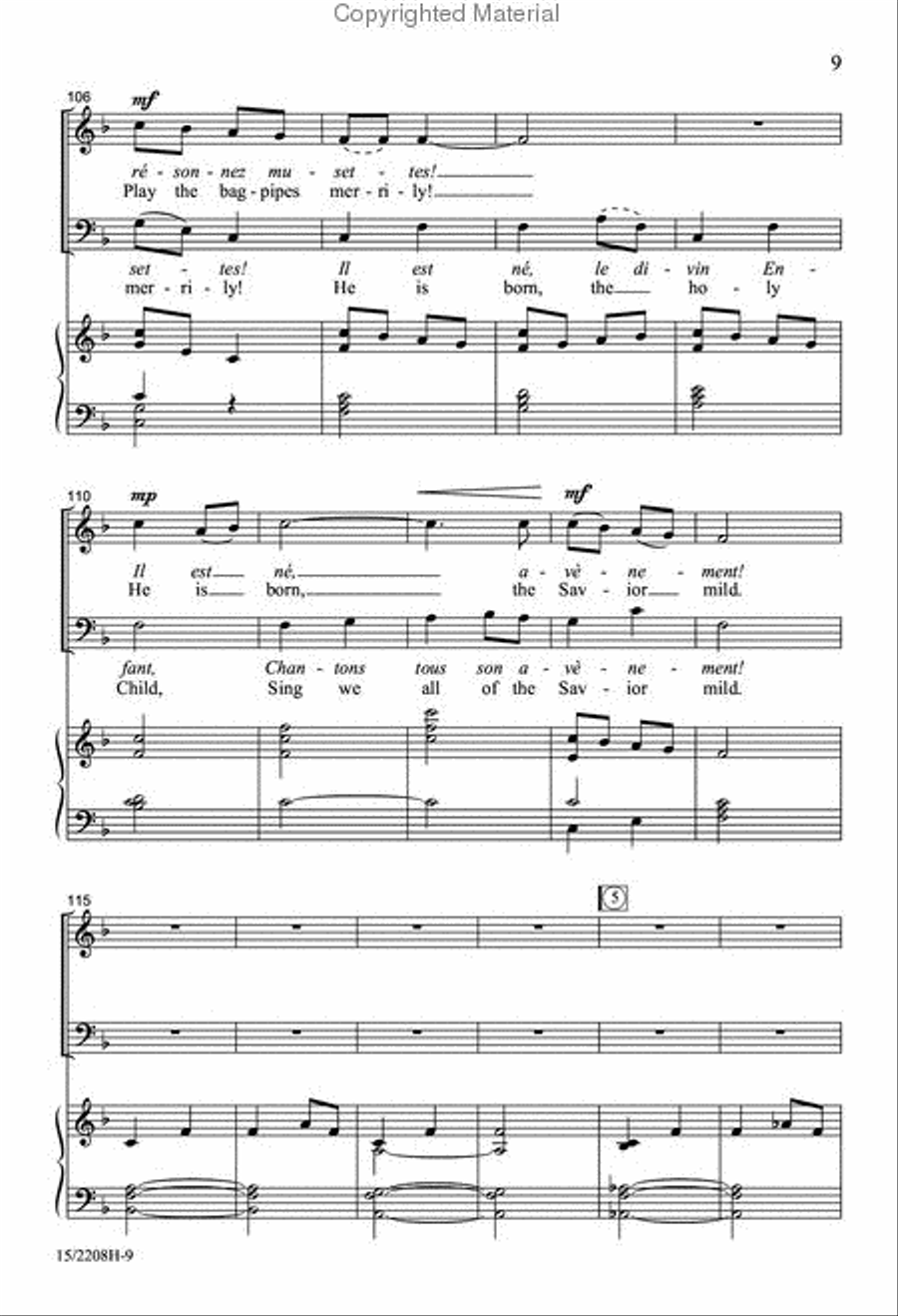 Il Est Né (He Is Born) Il Est Né (He Is Born) 4-Part scores gallery preview page 8