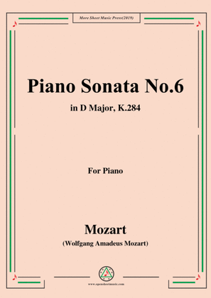 Book cover for Mozart-Piano Sonata No.6 in D Major,K.284
