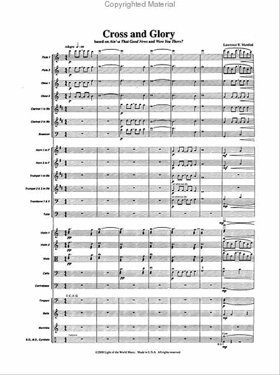 Cross and Glory Orchestra scores gallery preview page 2