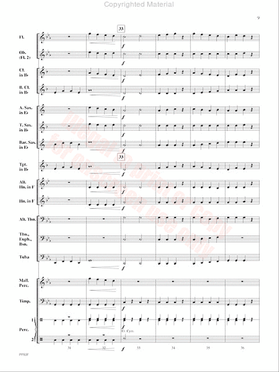 Inception Concert Band scores gallery preview page 10