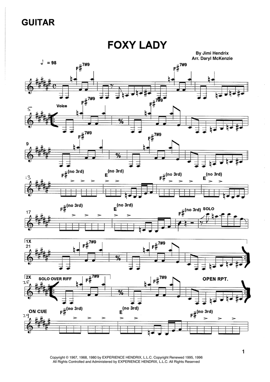 Foxey Lady Small Ensemble scores gallery preview page 3