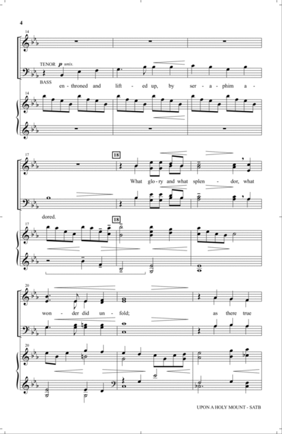 Upon A Holy Mount 4-Part scores gallery preview page 2