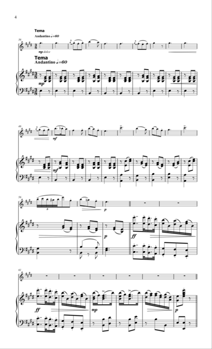 Boehm, The German Variations for flute & piano Flute Solo scores gallery preview page 4