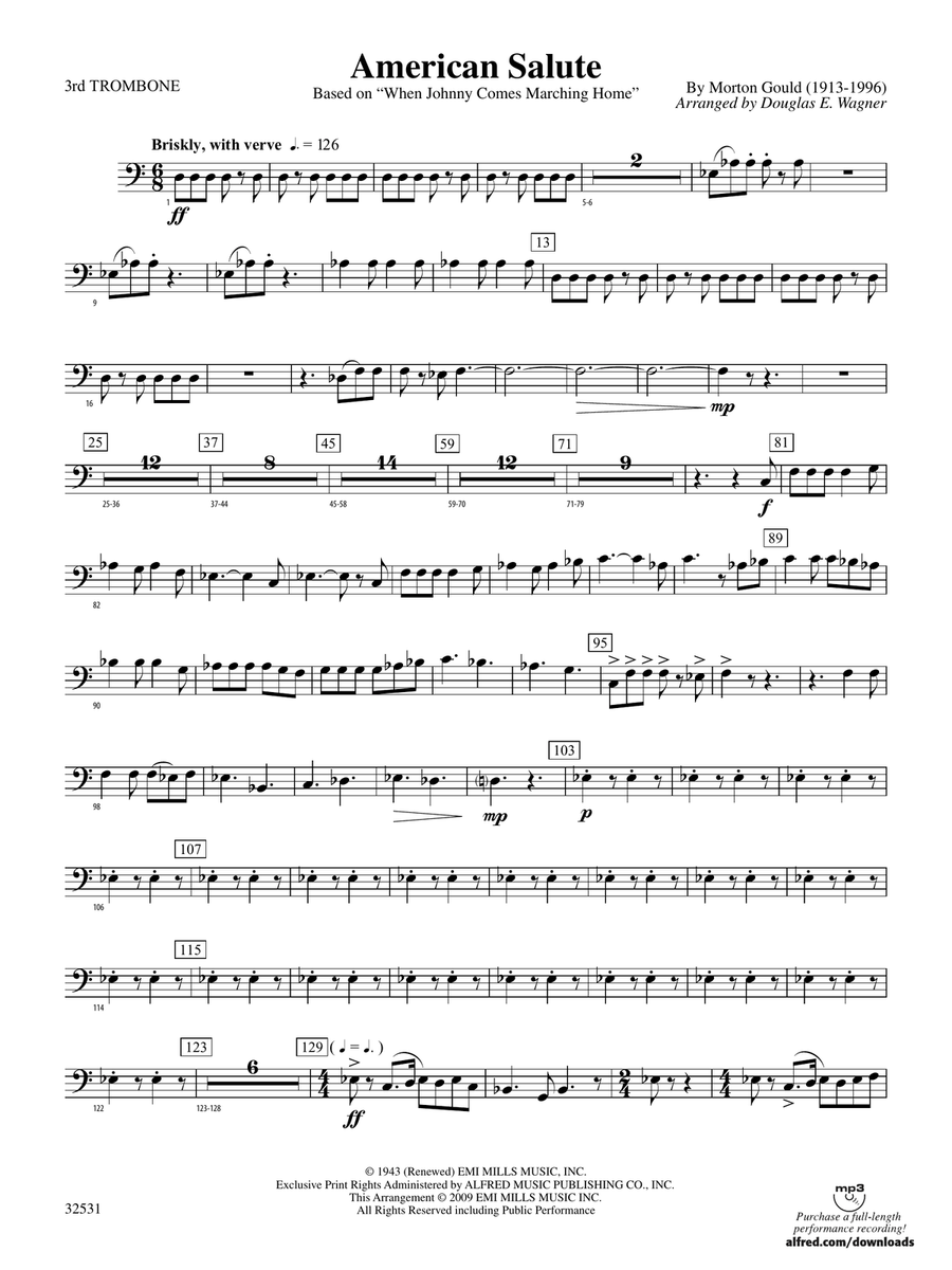 American Salute: 3rd Trombone