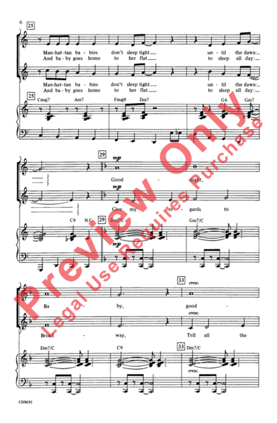 Lullaby of Broadway 2-Part scores gallery preview page 5