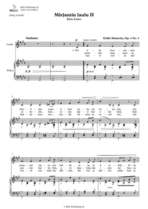 Mirjamin laulu 2, Op. 4 No. 4 (F-sharp minor)