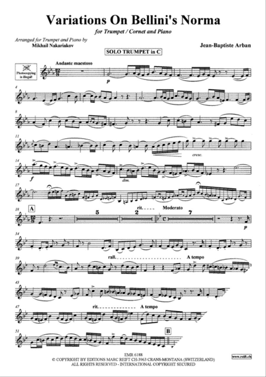 Variations On Bellini's Norma Cornet scores gallery preview page 3