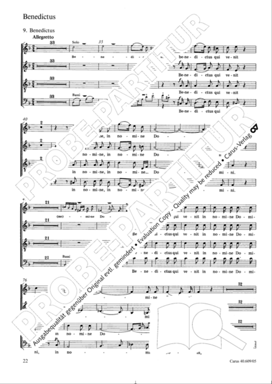 Missa in Angustiis 4-Part scores gallery preview page 23