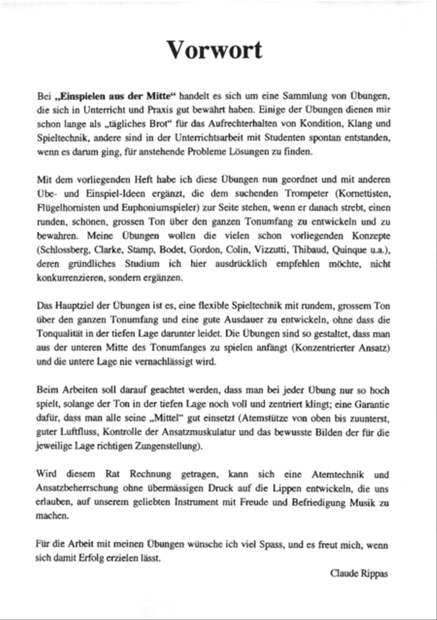 Warming up from the middle; Einspielen aus der Mitte Brass Ensemble scores gallery preview page 2