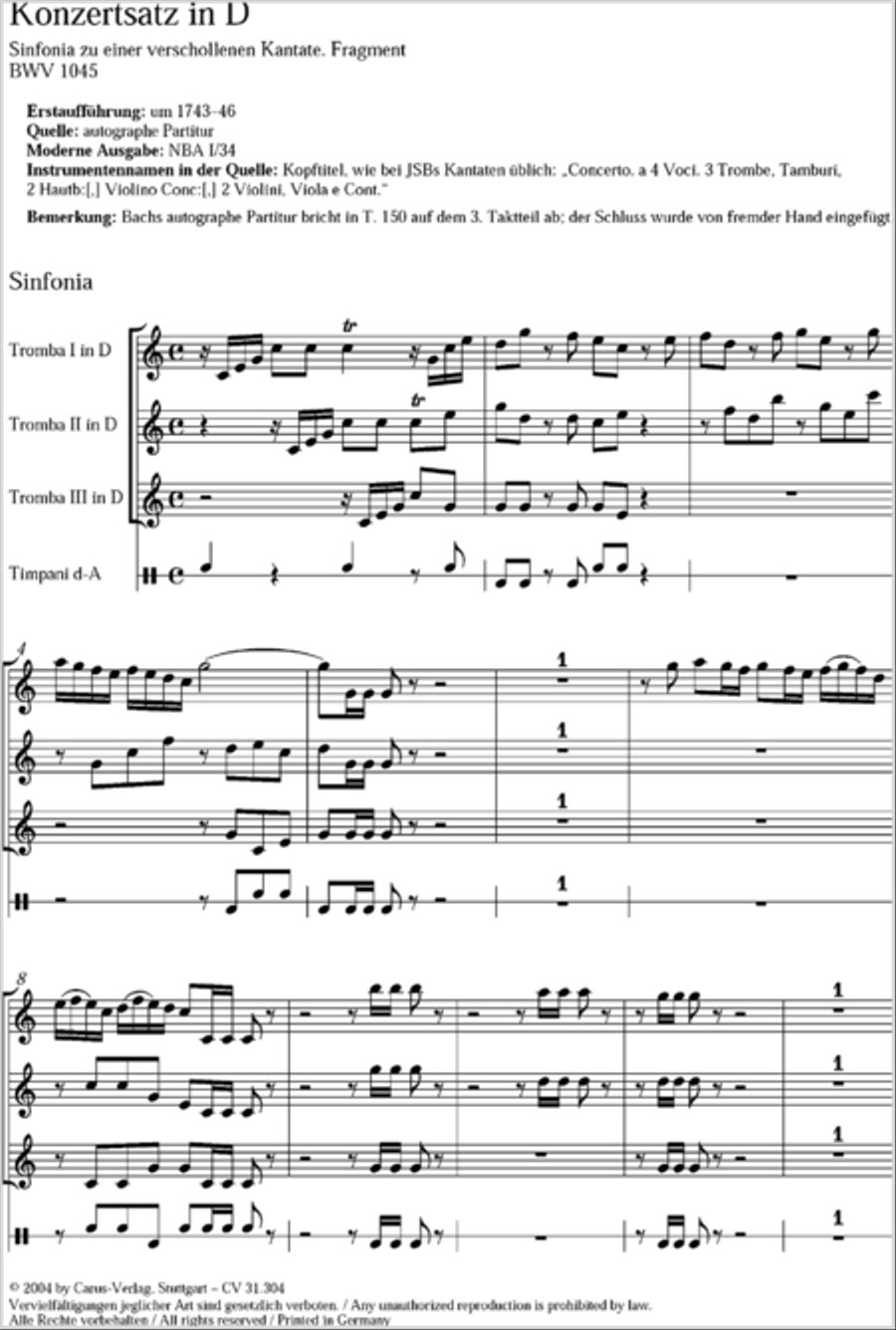 Bach for Brass 4: Works for orchestra Collection / Songbook scores gallery preview page 42