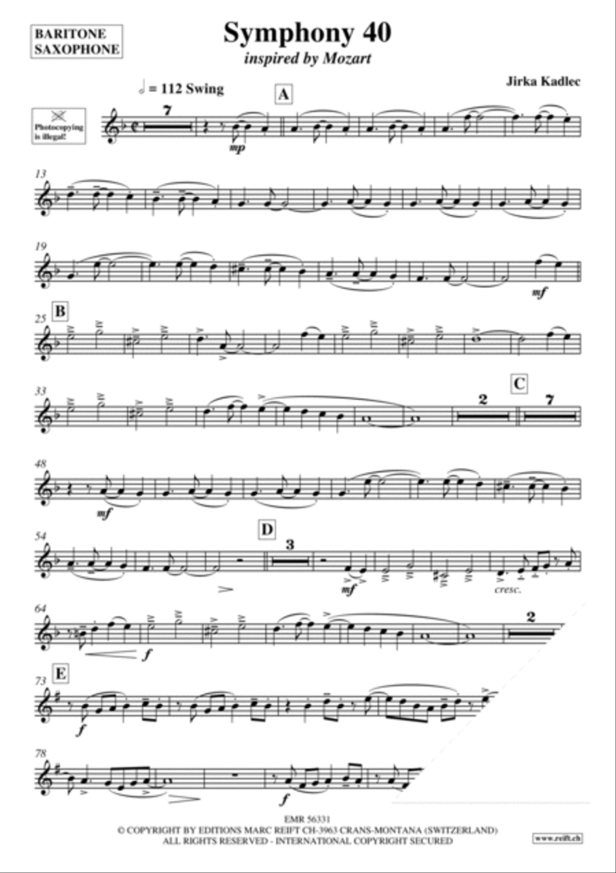 Symphony 40 Baritone Saxophone scores gallery preview page 3