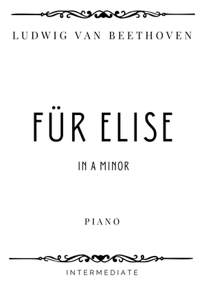 Book cover for Beethoven - Für Elise in A minor - Intermediate