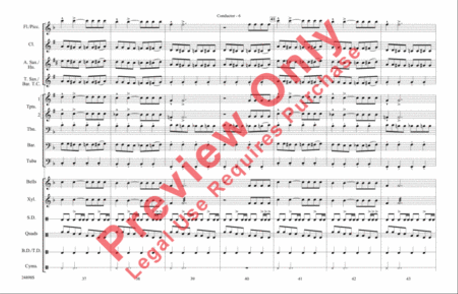 Batman Theme (from the TV Series) Marching Band scores gallery preview page 7