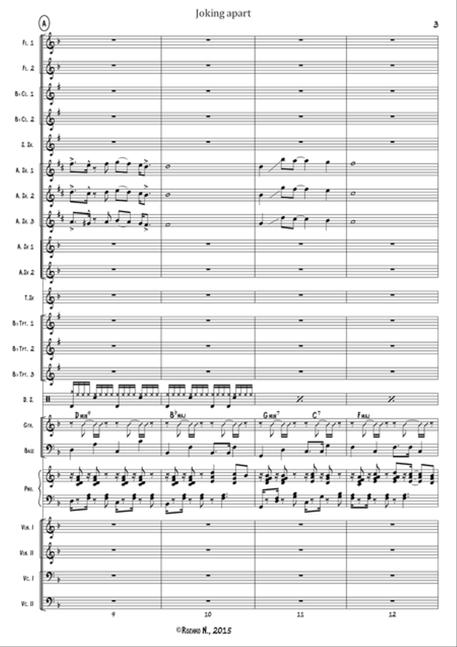 Joking Apart (for a Variety Orchestra) Chamber Orchestra scores gallery preview page 4