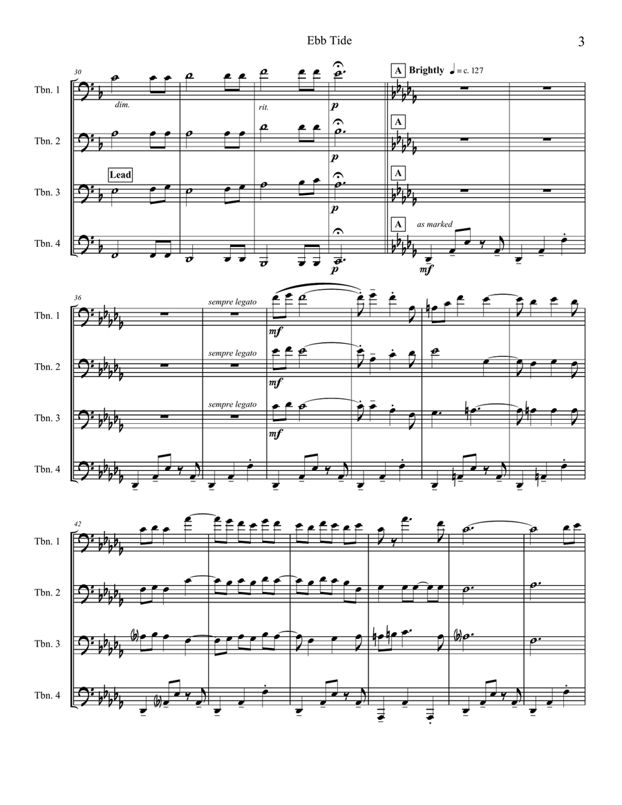 Ebb Tide Brass Quartet scores gallery preview page 3