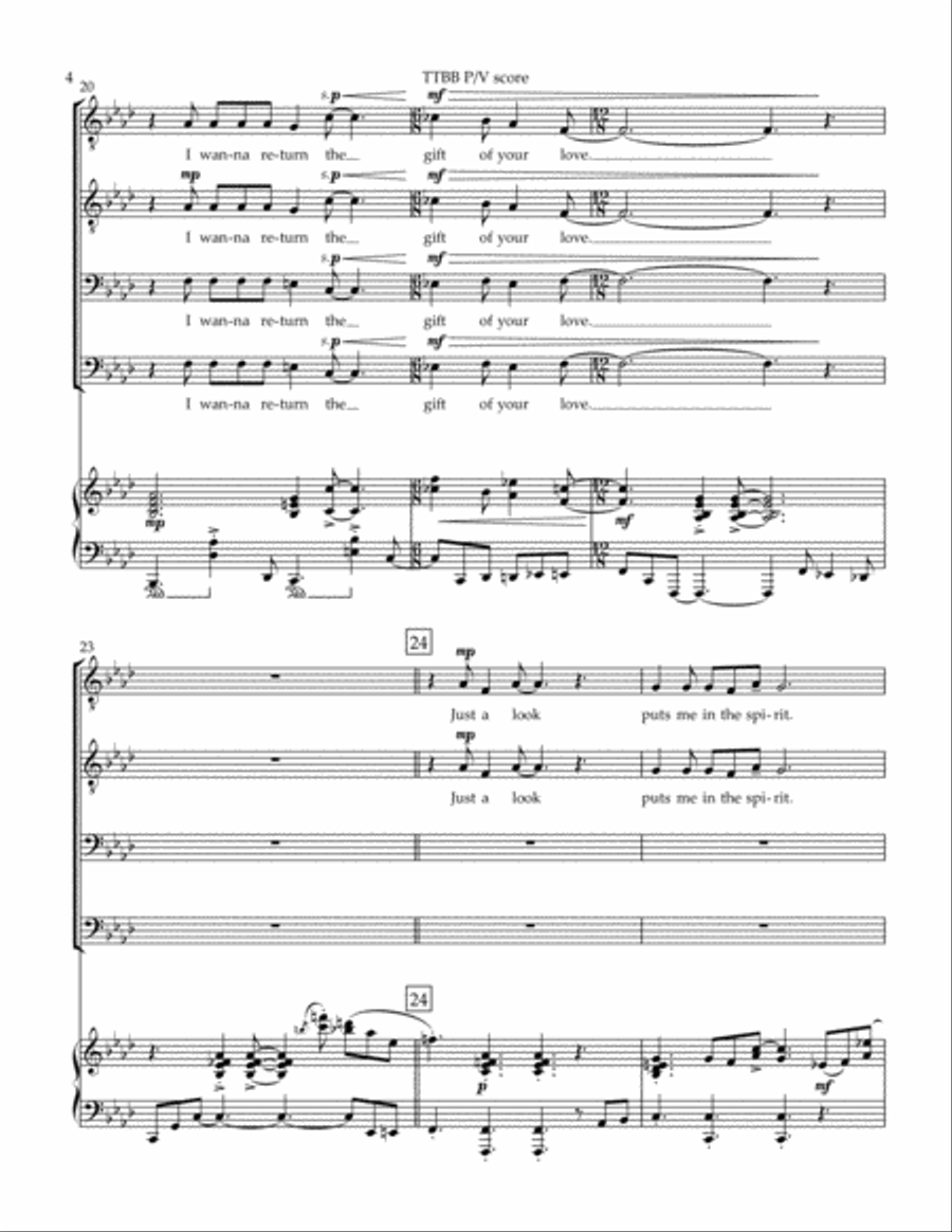 The Gift of Your Love TTBB scores gallery preview page 4